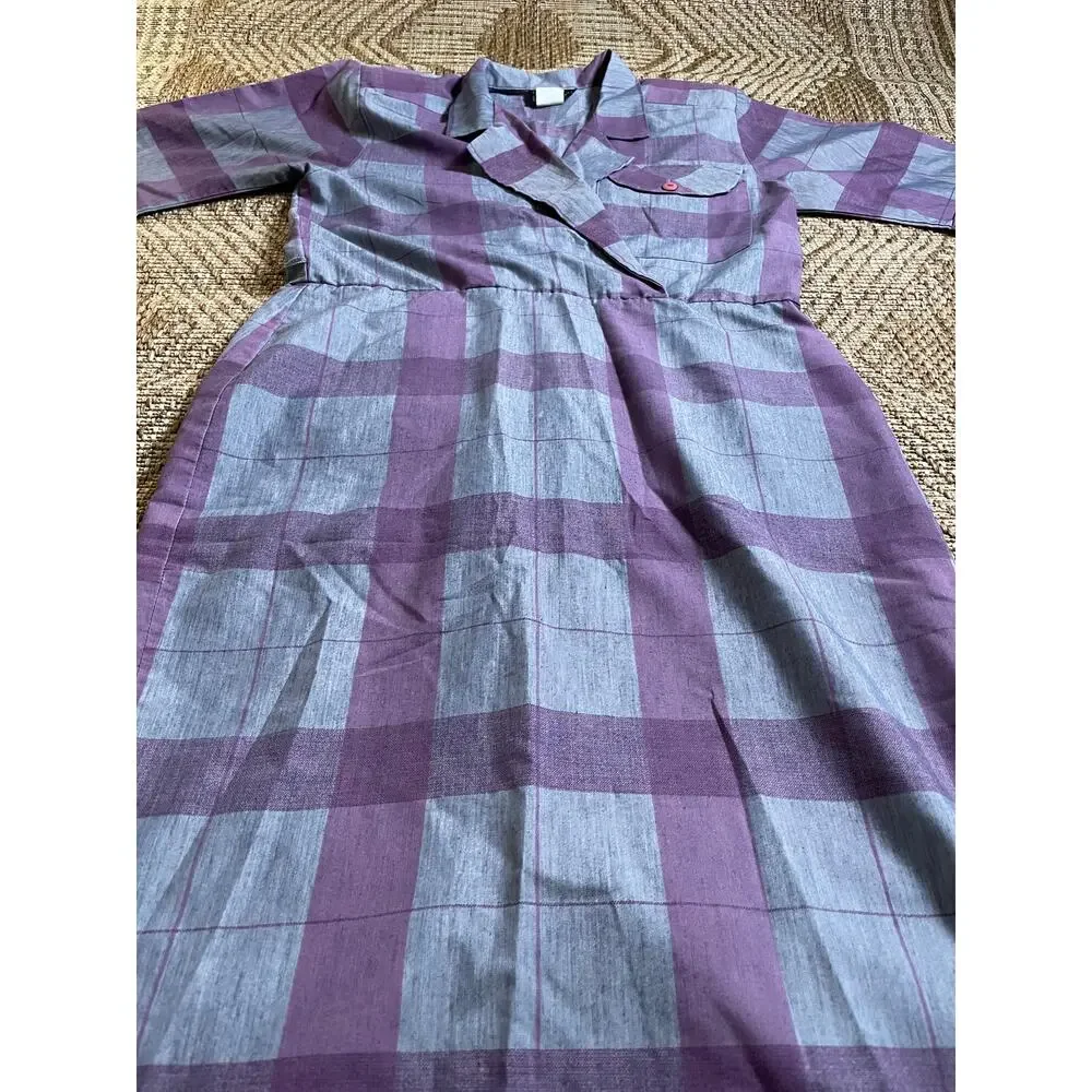 Vtg. Stash Plaid Short Sleeve Dress SZ 11/12